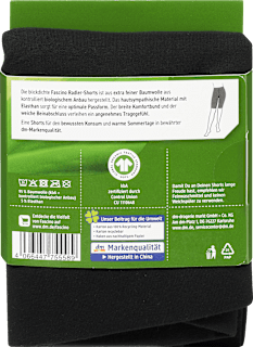 Radler Shorts mit Bio-Baumwolle schwarz Gr. 38/40 Fascino