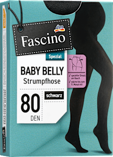 Schwangerschafts-Strumpfhose schwarz Gr. 42/44, 80 DEN Fascino