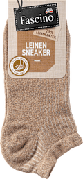 Sneaker Socken mit Leinen braun Gr. 39-42 Fascino