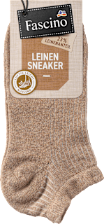 Sneaker Socken mit Leinen braun Gr. 39-42 Fascino