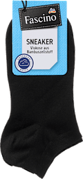 Sneakersocken mit Bambus-Viskose schwarz Gr. 39-42 Fascino