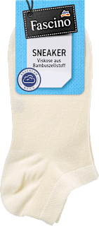 Sneakersocken mit Bambus-Viskose weiß Gr. 39-42 Fascino