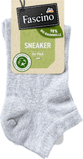 Sneakersocken mit Bio-Baumwolle grau Gr. 43-46 Fascino
