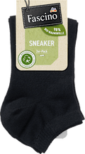 Sneakersocken mit Bio-Baumwolle schwarz Gr. 39-42 Fascino