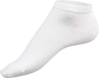 Sneakersocken mit Bio-Baumwolle weiß Gr. 39-42 Fascino