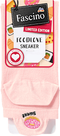 Sneakersocken mit Donut-Motiv rosa Gr. 35-38 Fascino