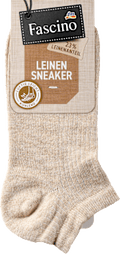 Sneakersocken mit Leinen beige Gr. 35-38 Fascino