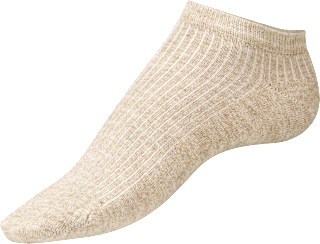 Sneakersocken mit Leinen beige Gr. 35-38 Fascino