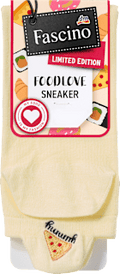 Sneakersocken mit Pizza-Motiv gelb Gr. 39-42 Fascino