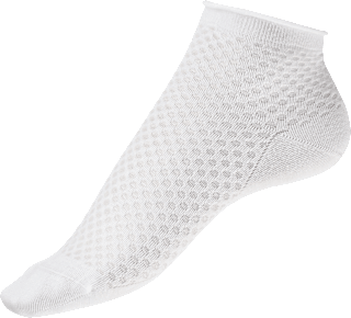 Sneakersocken mit Struktur & Rollrand weiß Gr. 39-42 Fascino