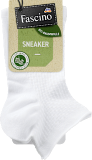Sneakersocken mit Struktur & Rollrand weiß Gr. 39-42 Fascino