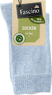 Socken mit Bio-Baumwolle blau Gr. 39-42 Fascino