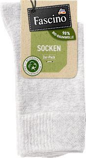 Socken mit Bio-Baumwolle grau Gr. 39-42 Fascino