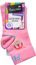 Socken mit kurzem Schaft & Peace-Motiv rosa Gr. 39-42 Fascino