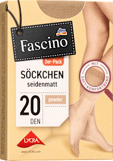 Söckchen seidenmatt powder Gr. 39-42, 20 DEN Fascino