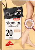 Söckchen seidenmatt powder Gr. 39-42, 20 DEN Fascino