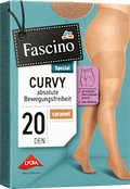 Strumpfhose Curvy caramel Gr. 50/52, 20 DEN Fascino