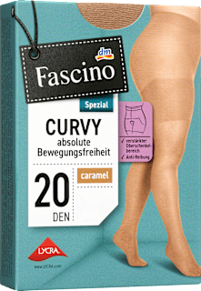 Strumpfhose Curvy caramel Gr. 50/52, 20 DEN Fascino
