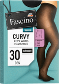 Strumpfhose Curvy schwarz Gr. 50/52, 30 DEN Fascino