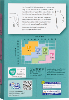 Strumpfhose mit Laufmaschen-Stopp mokka Gr. 50/52, 30 DEN Fascino