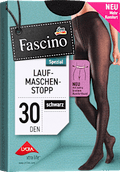 Strumpfhose mit Laufmaschen-Stopp & Komfortbund schwarz Gr. 38/40, 30 DEN Fascino
