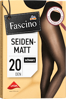 Strumpfhose seidenmatt schwarz Gr. 42/44, 20 DEN Fascino