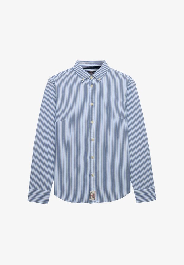Superdry & Co OXFORD LONG SLEEVE - Button-down blouse - azure blue stripe oxford