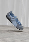 Puma SPEEDCAT CROC - Ankle strap ballet pumps - snow mountain blue/black