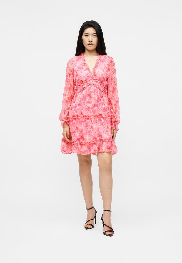 Vero Moda Tall VMSMILLA FRILL - Day dress - pink