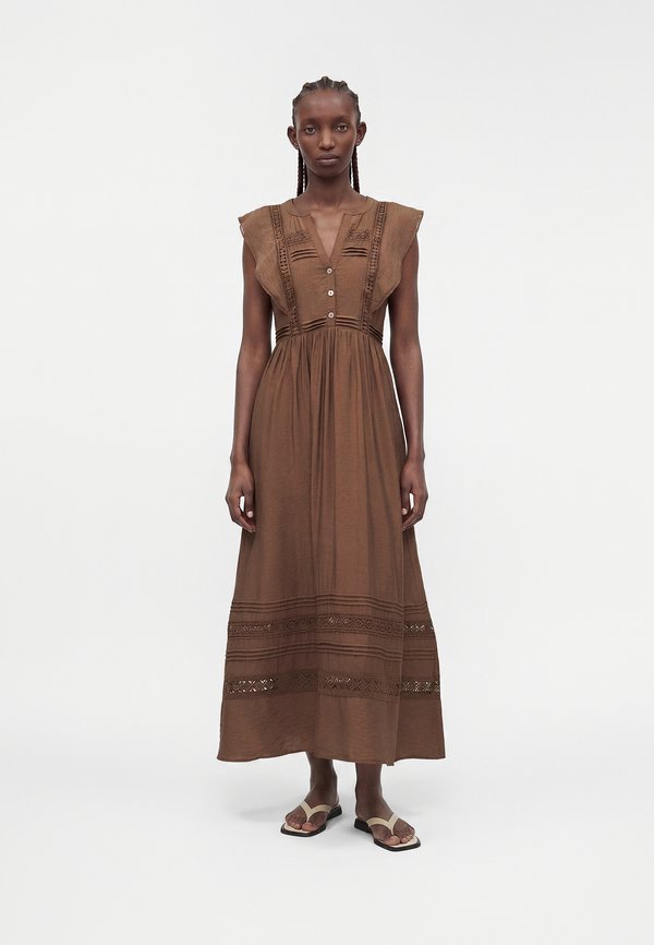 Vero Moda VMJULES TAPE ANKLE DRESS - Maxi dress - cocoa brown