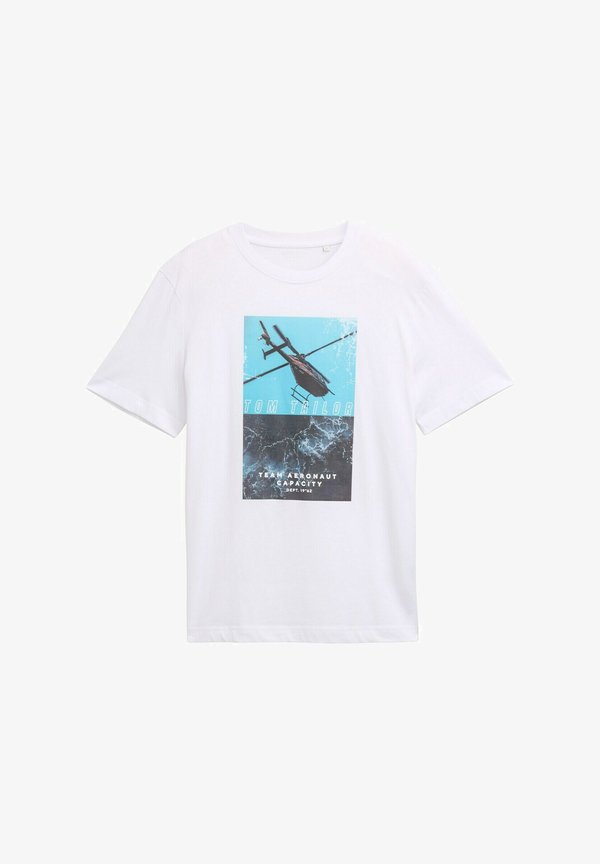 TOM TAILOR MIT FOTOPRINT - Print T-shirt - white