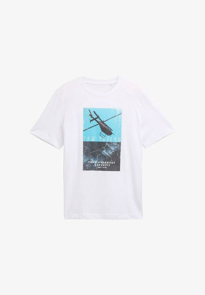 TOM TAILOR MIT FOTOPRINT - Print T-shirt - white