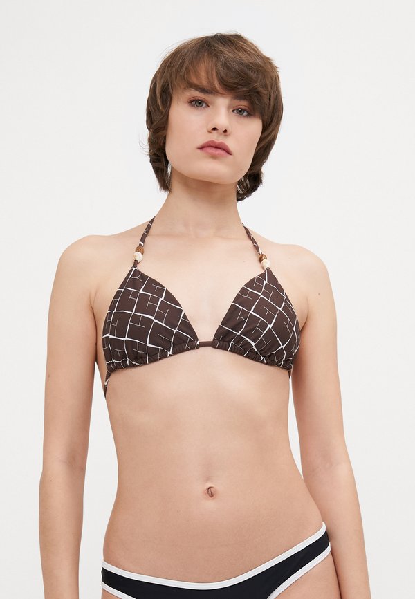 Abercrombie & Fitch Beaded Halter String Triangle Bikini Top