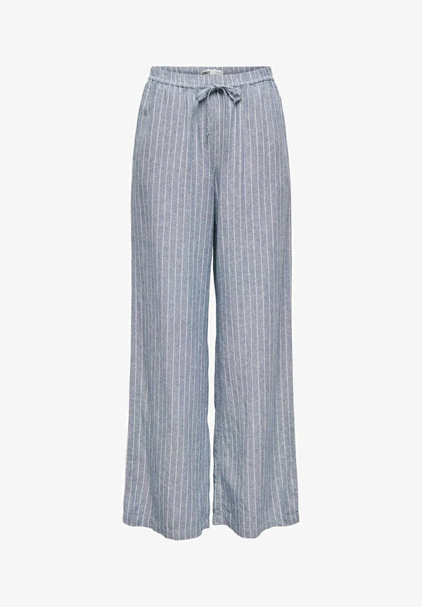 ONLY ONLLUDO Loose Fit Linen - Trousers - vintage indigo