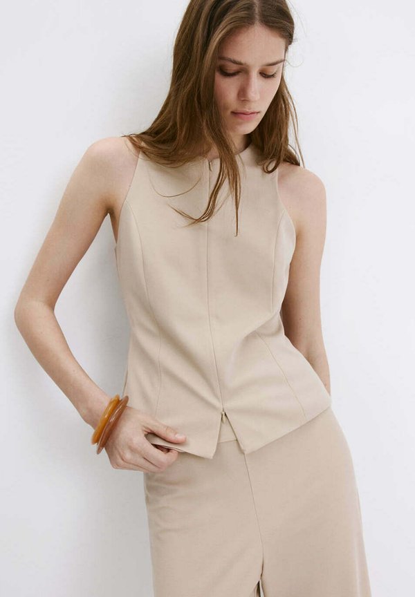 Mango ADULT - Waistcoat - sand