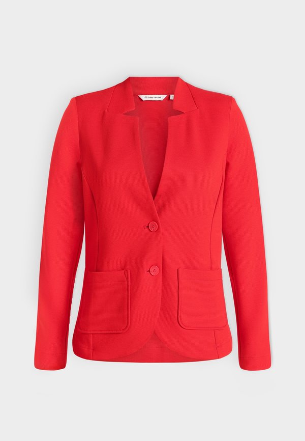 TOM TAILOR OTTOMAN STRUCTURE - Blazer - soft scarlet red