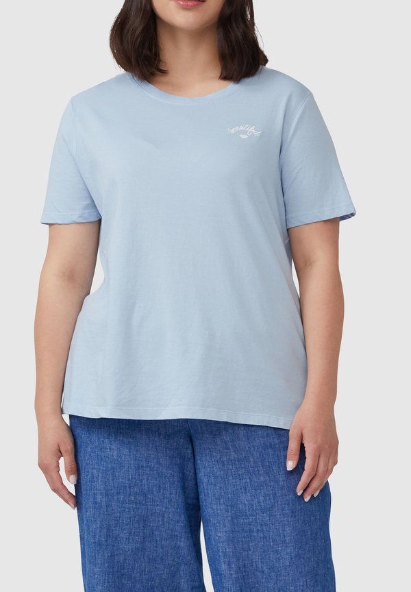 s.Oliver Print T-shirt - hellblau