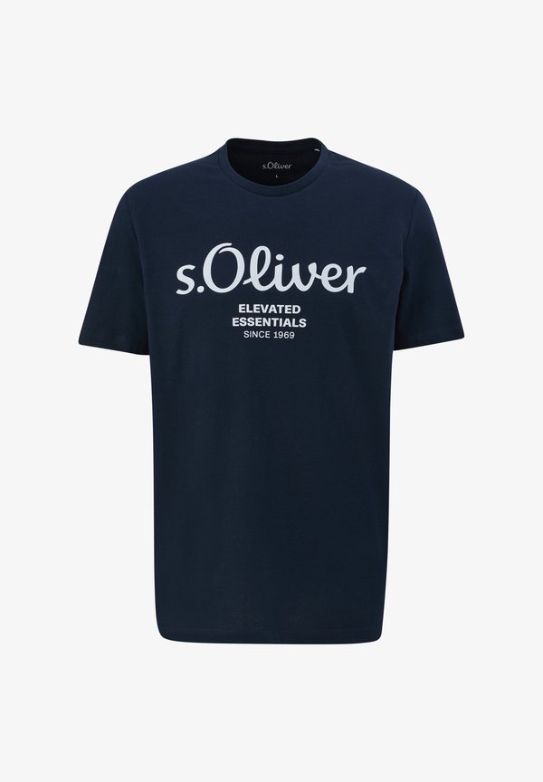 s.Oliver KURZARM - Print T-shirt - navy