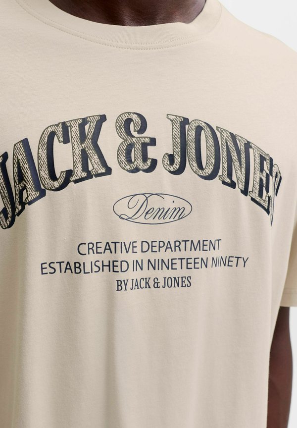 Jack & Jones JJEDENVER LOGO TEE SS O-NECK SN PLS - Print T-shirt - moonbeam