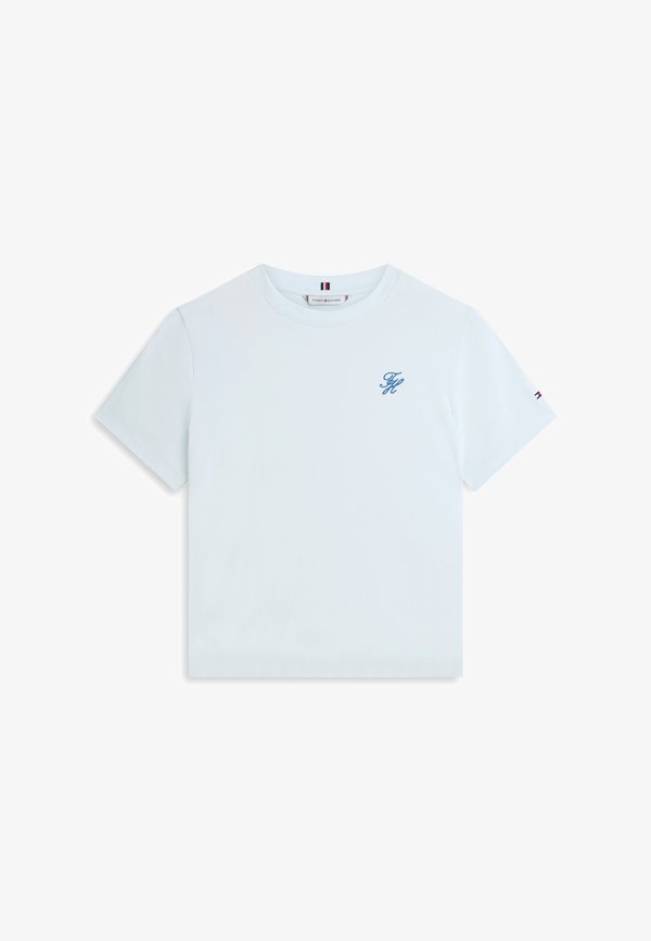 Tommy Hilfiger LOGO EMBROIDERY JERSEY CREW NECK T-SHIRT - Basic T-shirt - keepsake blue