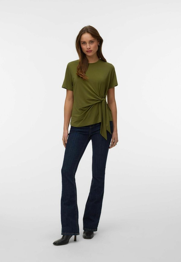 Vero Moda VMJILL SS TOP JRS NOOS - Print T-shirt - sphagnum