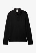 Calvin Klein SUPIMA LOGO PATCH  - Long sleeved top - black