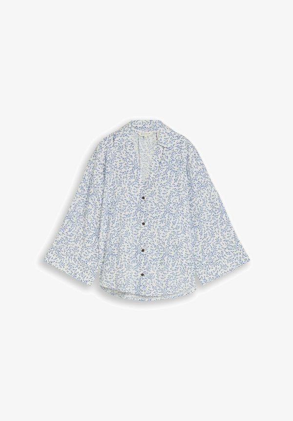 TOM TAILOR Button-down blouse - white small leaves design