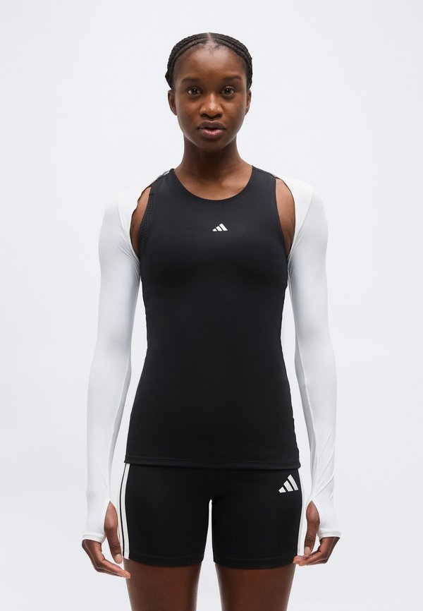 adidas Performance POWER ESSENTIALS WORKOUT CONTOUR SHRUG - Long sleeved top - white
