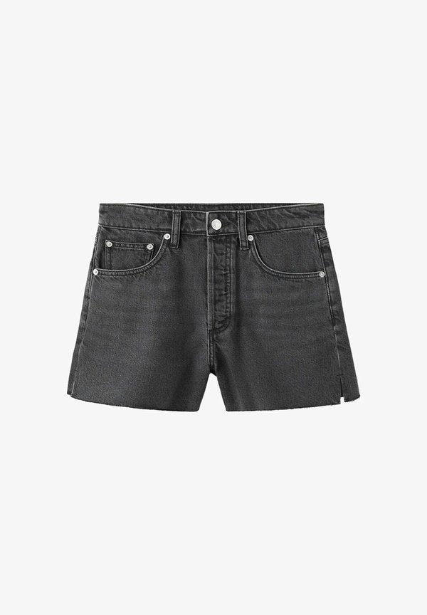 Mango ADULT - Denim shorts - black denim