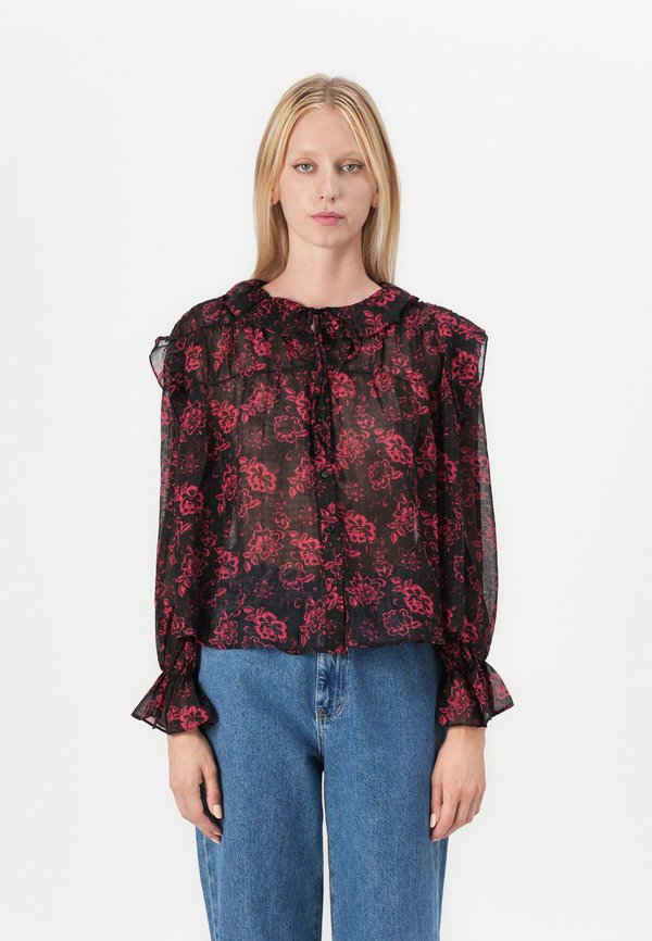 Vero Moda VMPETRA - Button-down blouse - black