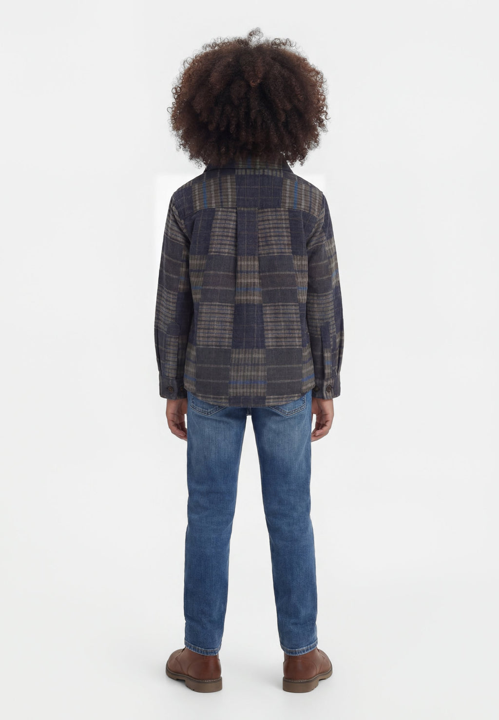 Les Deux KENT PATCHWORK CHECK SHIRT UNISEX