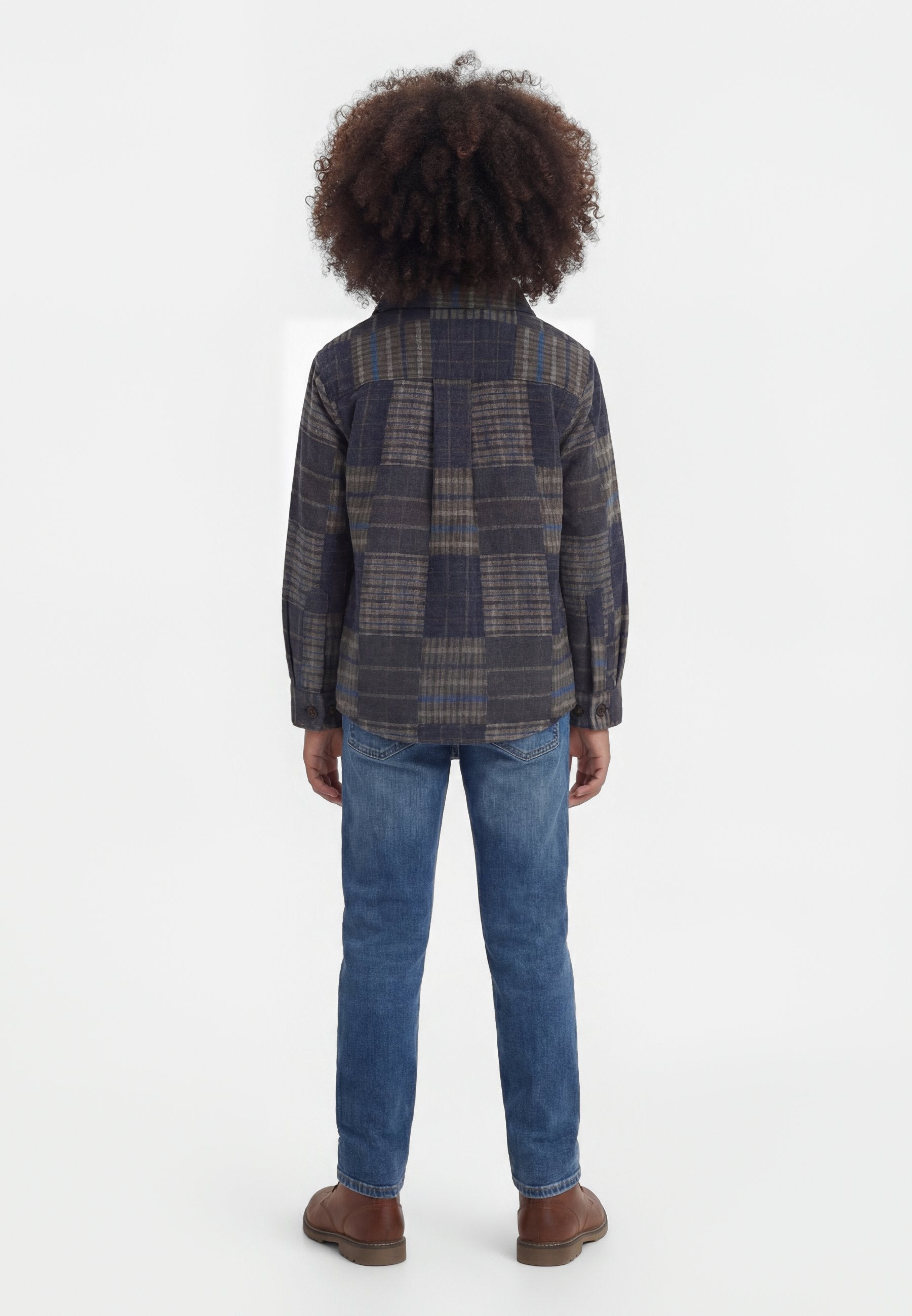 Les Deux KENT PATCHWORK CHECK SHIRT UNISEX