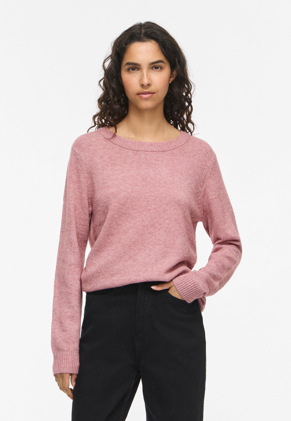 VILA VIRIL O-NECK L/S KNIT TOP - NOOS