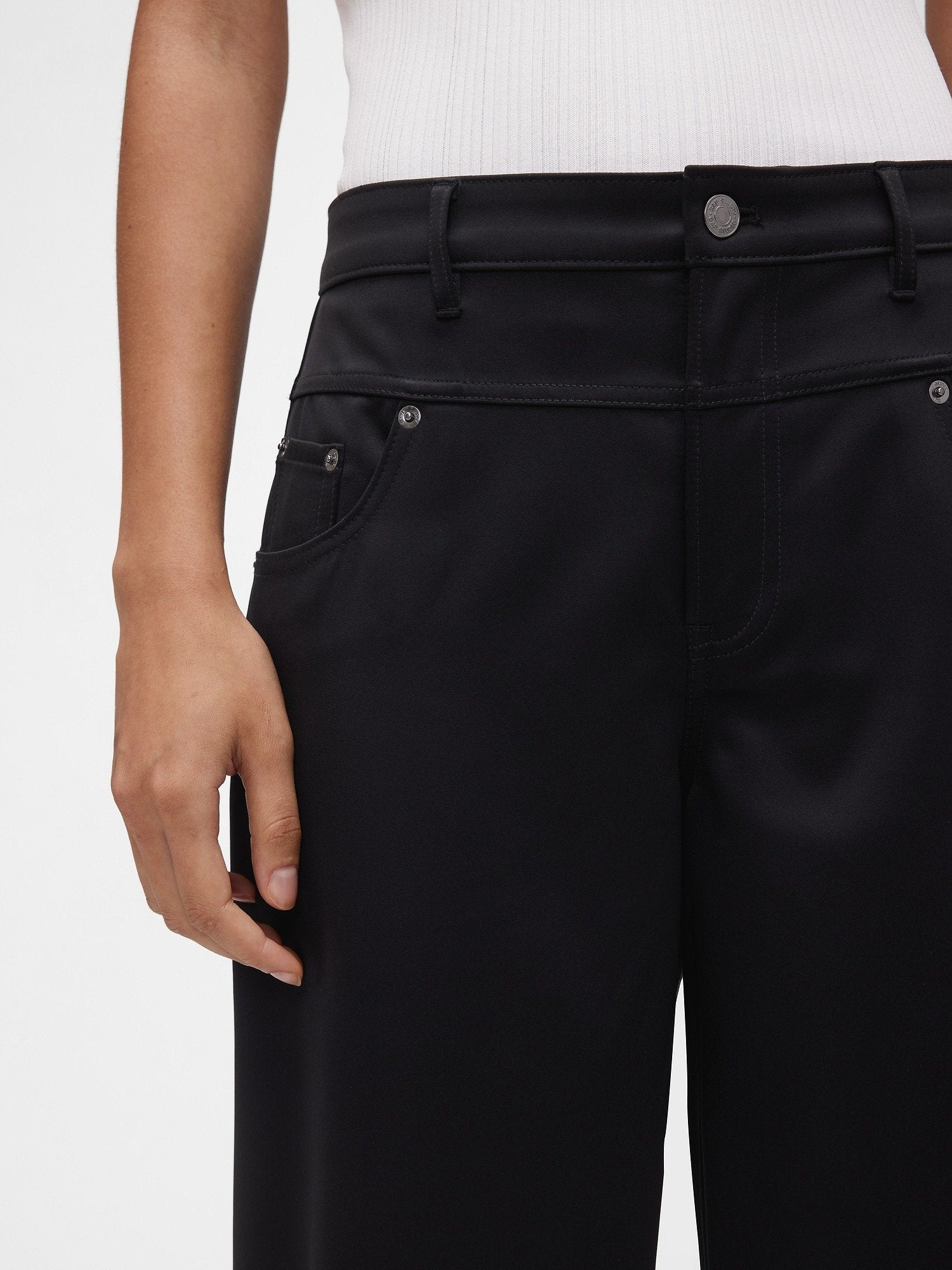 GAP GAPSTUDIO LOW RISE SATIN BAGGY PANTS